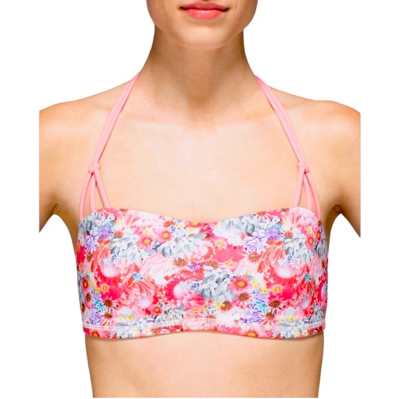 lululemon athletica Other - Lululemon- Alight Bra Size 4 Flowabunga Coral Bandeau Halter- EUC/NWOT